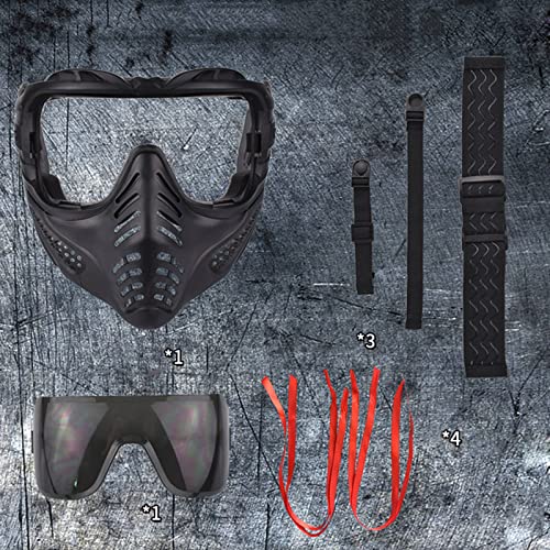 YIJU Máscara Facial Completa Máscara Esporte Ao Ar Livre Militar CS Paintball Proteção para Os Olhos