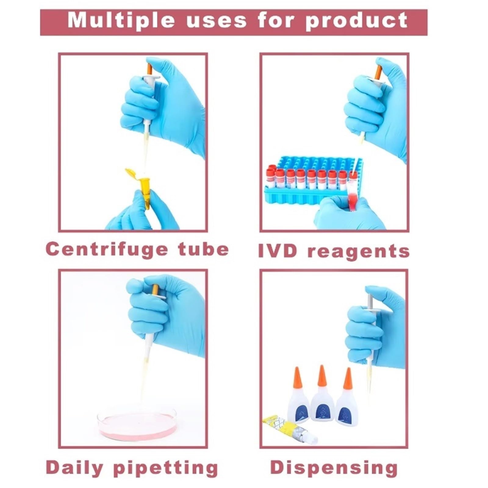 Elektronische Pipette, Pipette, 1 Stück Mini-Einkanal-Mikropipette Mit Festem Volumen 5/10/50/100/200 Ul/300 Ul Laborpipette,Tragbares Pipettengerät(50ul)