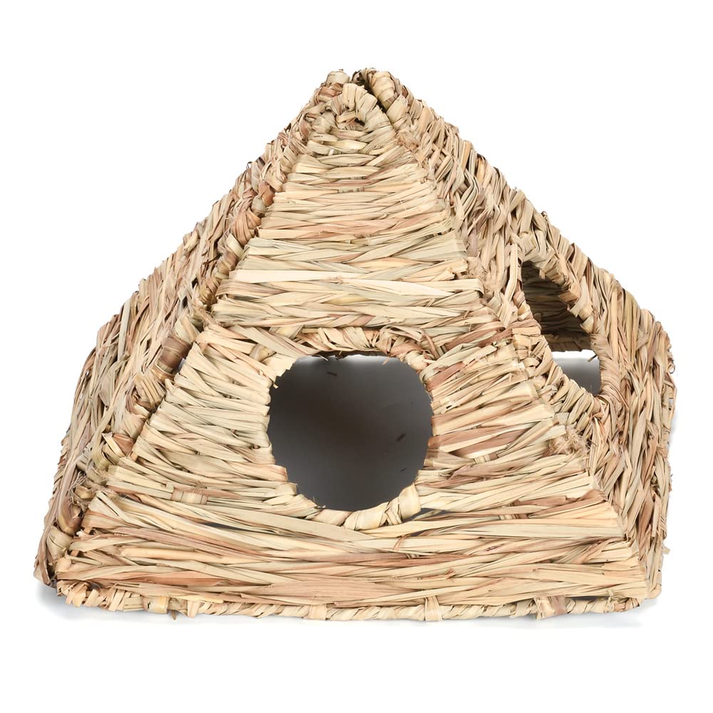 Buy kathson Pyramid Rabbit Grass Hut Guinea Pig Tunnel Straw Hideout