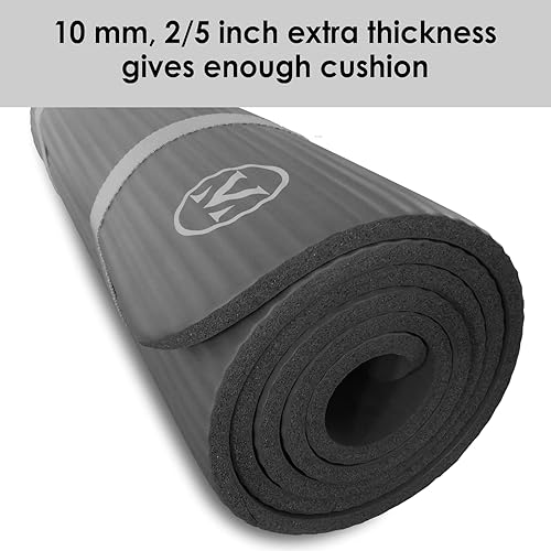Miniatura 3 de YAMAZEN Alfombrilla de entrenamiento de yoga de 72 x 24 pulgadas de grosor extra para ejercicio de gimnasio en casa  Alfombrilla multiusos con