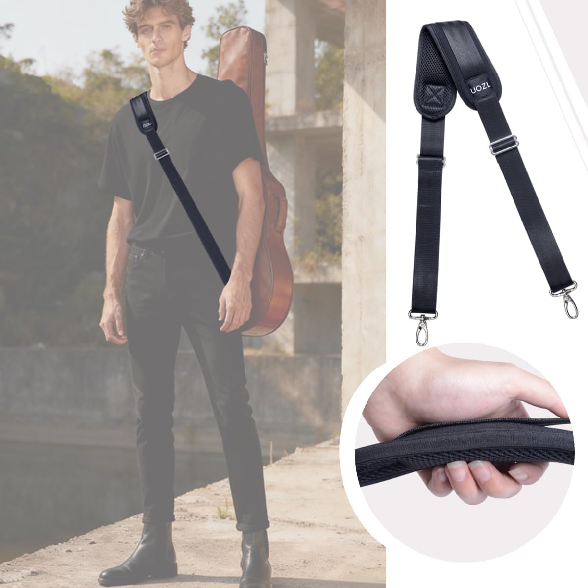 Shoulder Straps 79 inch Adjustable with Thick Soft Fixed Shoulder Pad