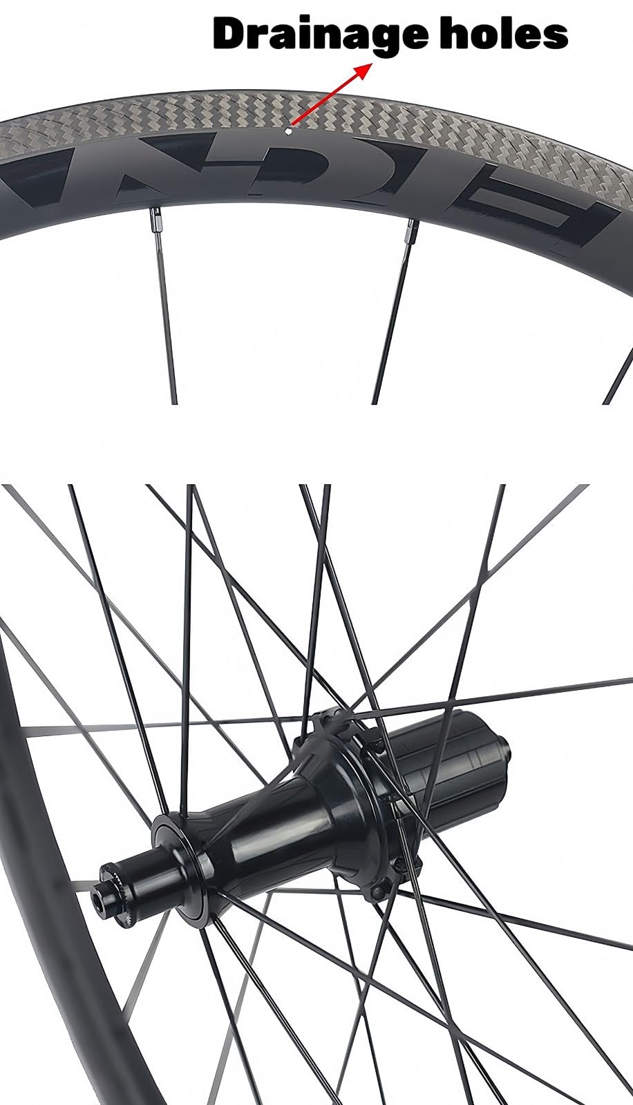 700C Carbonfelgen Rennrad-Laufradsatz