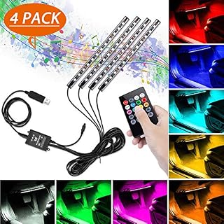Car Lights Interior 48 Led Strip Lights For Cars With USB Plug And
