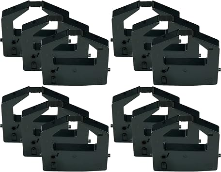 GRC T531 Compatible Ink Ribbon Replacement for Fujitsu D30L-2014-0096 and Fujitsu D30L-9001-0601 Dot Matrix Printer Ribbons, Bundle of 12 Ribbon Cartridges
