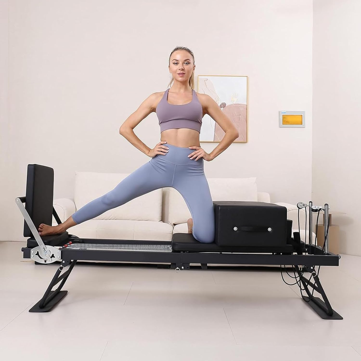 Portable Multifunctional Pilates core Bed, Foldable Design, Professional-Grade Yoga and Pilates Fitness Equipment, The Best Choice for Home Fitness.