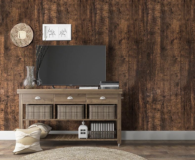 Papel pintado de madera Orgrimmar 236x17.8 pulg vinilo autoadhesivo 4
