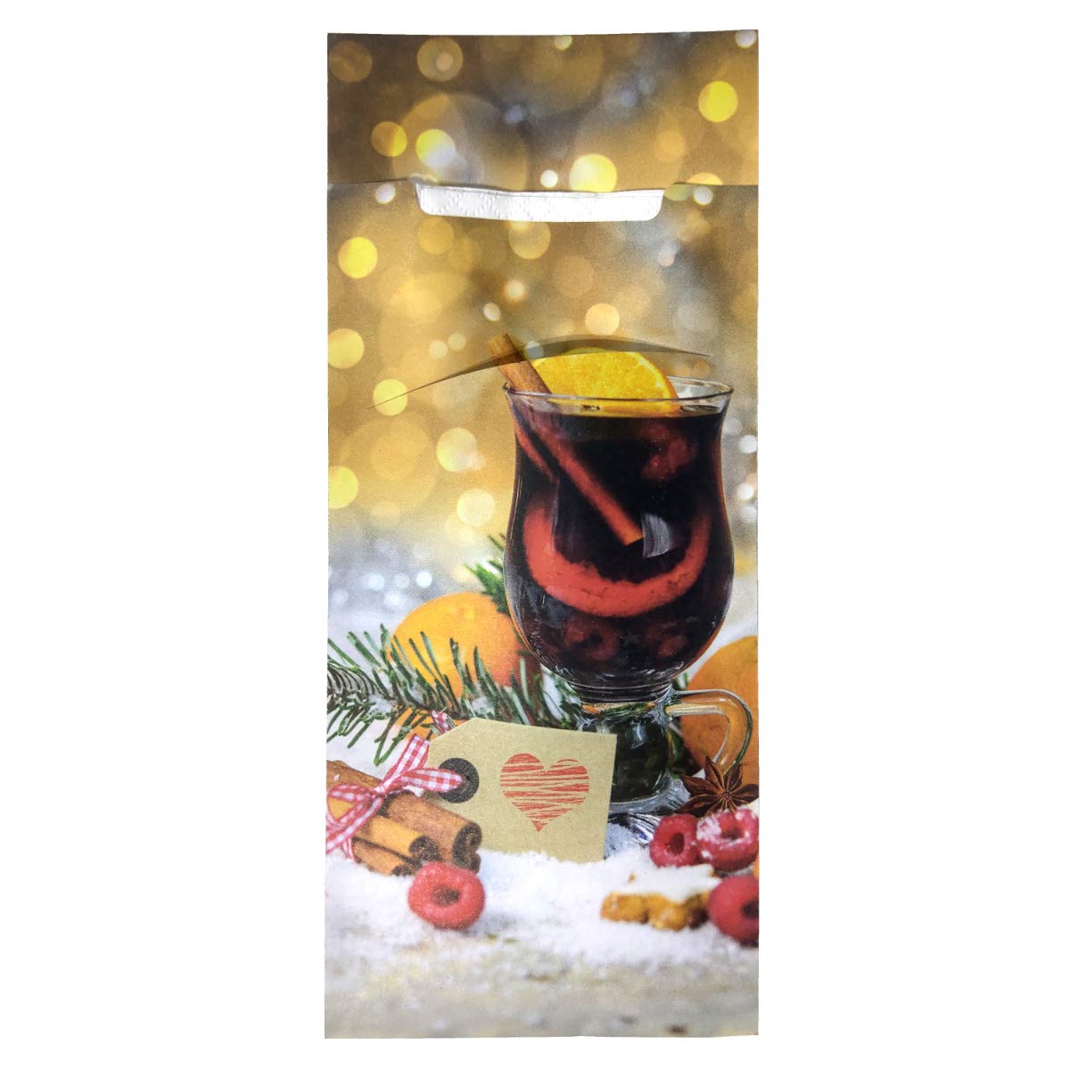 520 Bestecktaschen mit Serviette Glühwein 20 cm Weihnachten