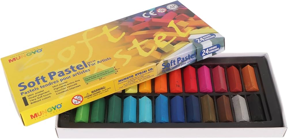 Amazon.co.jp: ソフトパステルクレヨンク24本セット。耐光性、色あせし