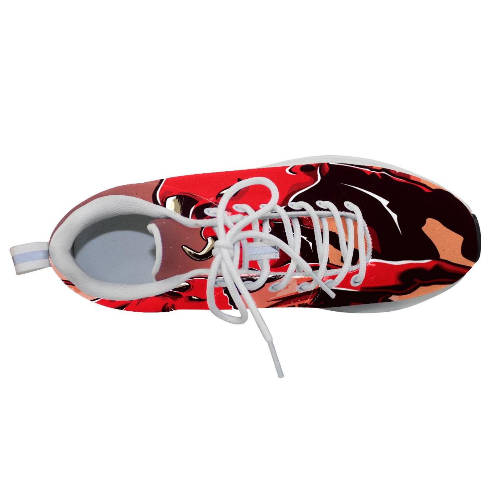 Scarpe da ginnastica uomo personalizzate Scarpe da passeggio leggere in esecuzione Scarpe da ginnastica casual atletiche rosse Angry, Multicolore, 42 EU