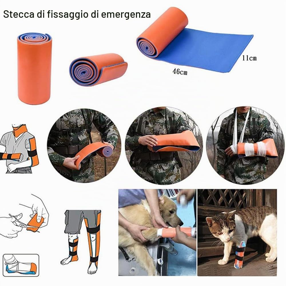 Mineup Trauma First Aid Kit, 46 pezzi Molle Emergenza di Primo Soccorso, Kit di Primo Soccorso per Esterni per medicina tattica per casa, auto, campeggio all'aperto