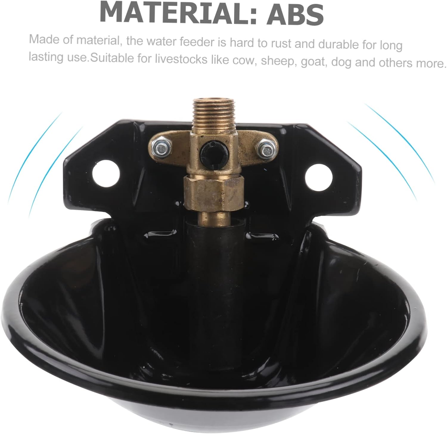 Automatic Sheep Water Feeder Bowl Durable Black Iron Plate with Copper Valve for Livestock Automatic Water Supply for Farm Use Suitable for Cattle Goats and Dogs