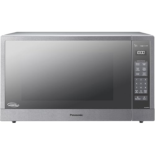 Panasonic Microwave Oven, Stainless Steel Countertop/Built-In Cyclonic Wave with Inverter Technology and Genius Sensor, 2.2 Cu. Ft, 1250W, NN-SN97JS (Silver)
