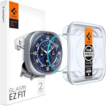 Spigen Tempered Glass Screen Protector [GlasTR EZ FIT] designed for Galaxy Watch Ultra 2025-2024 - 2 Pack