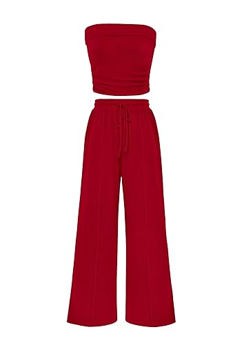 PRETTYGARDEN Womens Summer Outfits 2 Piece Sets Casual Ribbed Knit