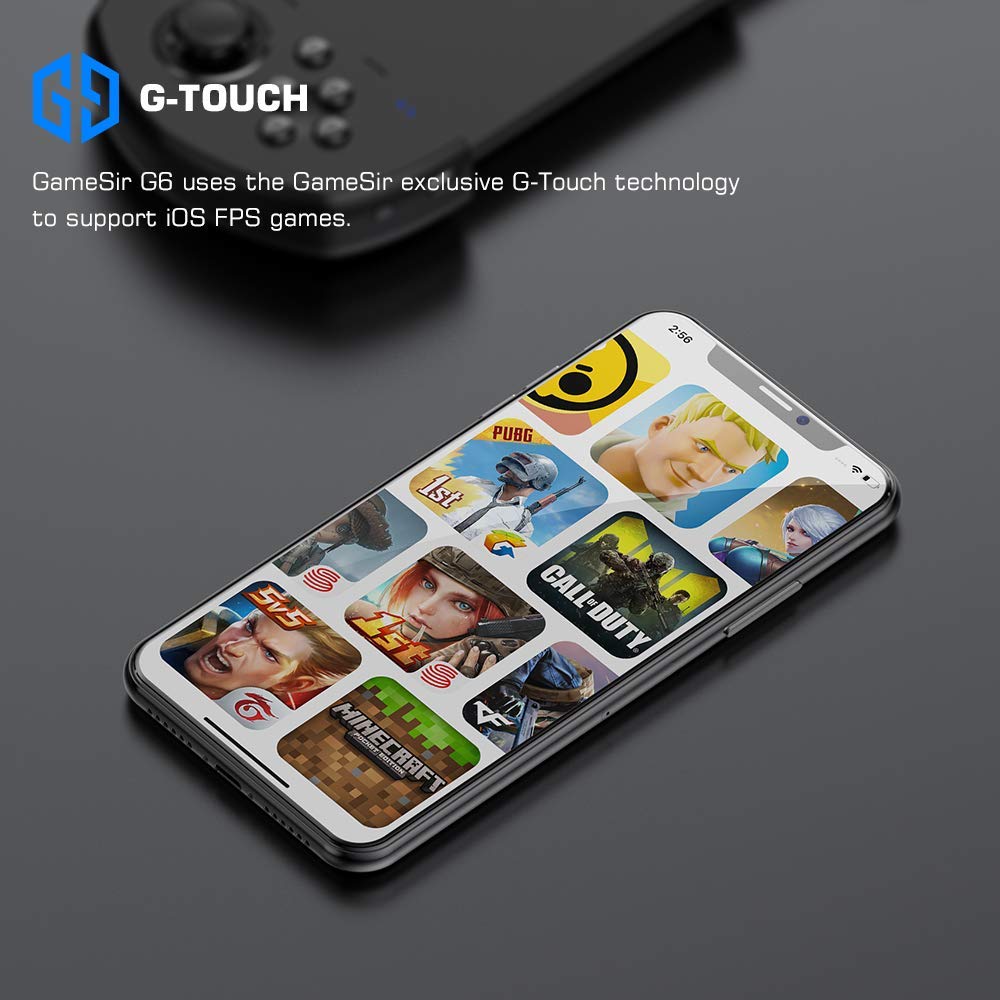 GameSir G6 Mobile Game Controller for Call of Duty Mobile/PUBG/Fortnite/Rules of Survival, Wireless Telescopic Bluetooth Controller Gamepad for iPhone (Renewed)