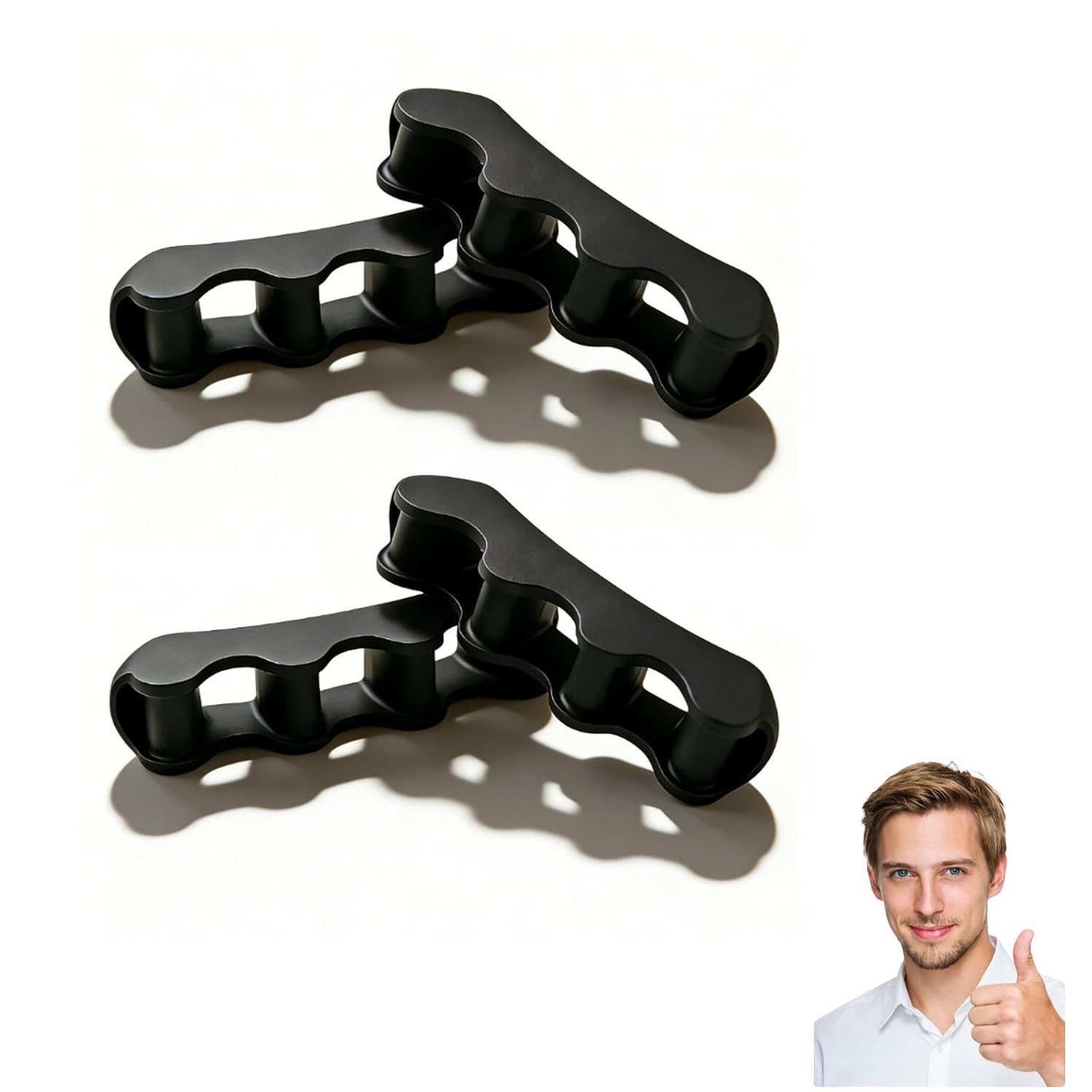 FixFeto Bunion Corrector, fixfeto hammer toe, Made of Silicone, snug and comfortable fit; excellent material with good elasticity for All Shoe Styles (black,5 pair)