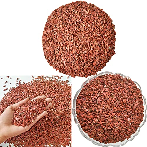 Image of Healing Crystal Chips for Vastu Natural Red Jasper Chips Stone 50 Gm Red Jasper Crystal Stone Chips Dust Raw Rough Stone for Reiki Healing Meditation