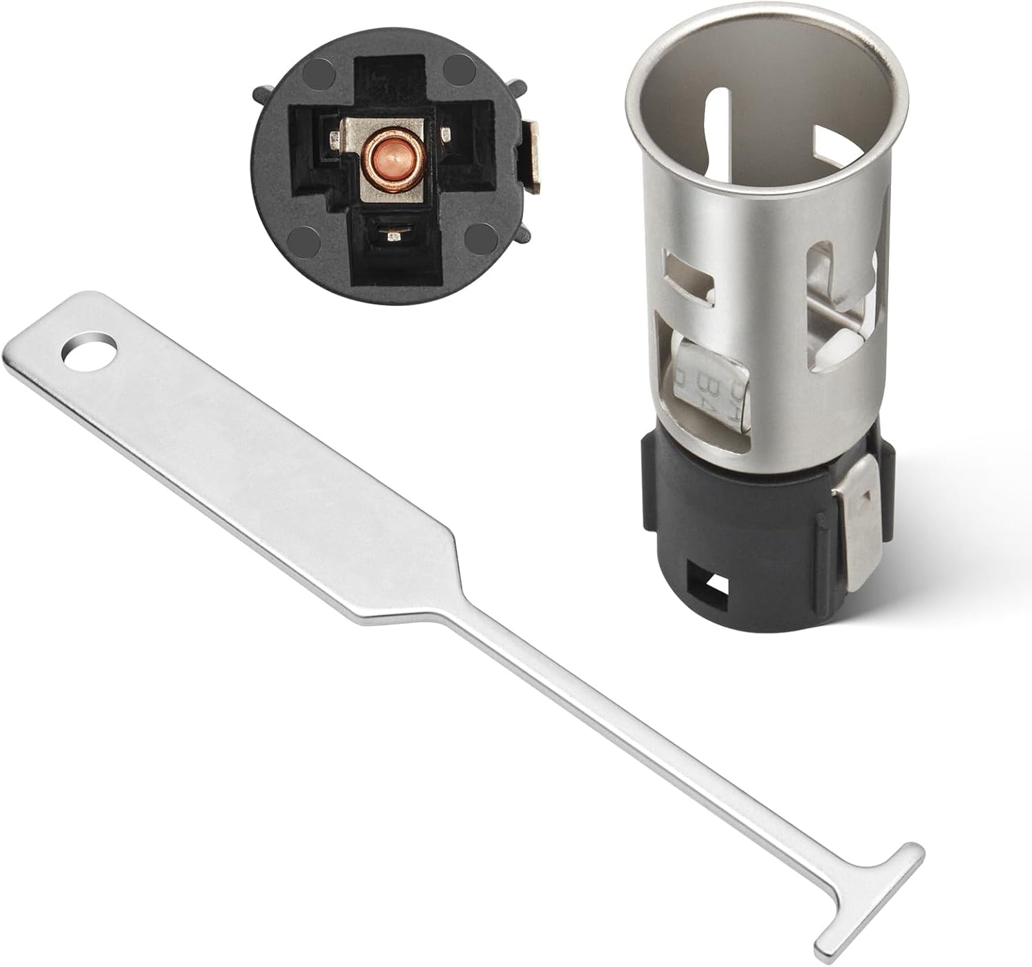 Anina Cigarette Lighter Socket Replace General Motors J42059, 25776667, 56457 Power Outlet Replacement with Removal Tool Compatible with 1997-2022 GM GMC Buick Cadillac Chevrolet Oldsmobile Pontiac