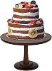 Rustic Cake Stand 10 Inch Wood Round Cupcake Stand for Wedding Birthday Party Decoration Dessert Cookies Serving Tray Cake Plate Holder Farmhouse Style