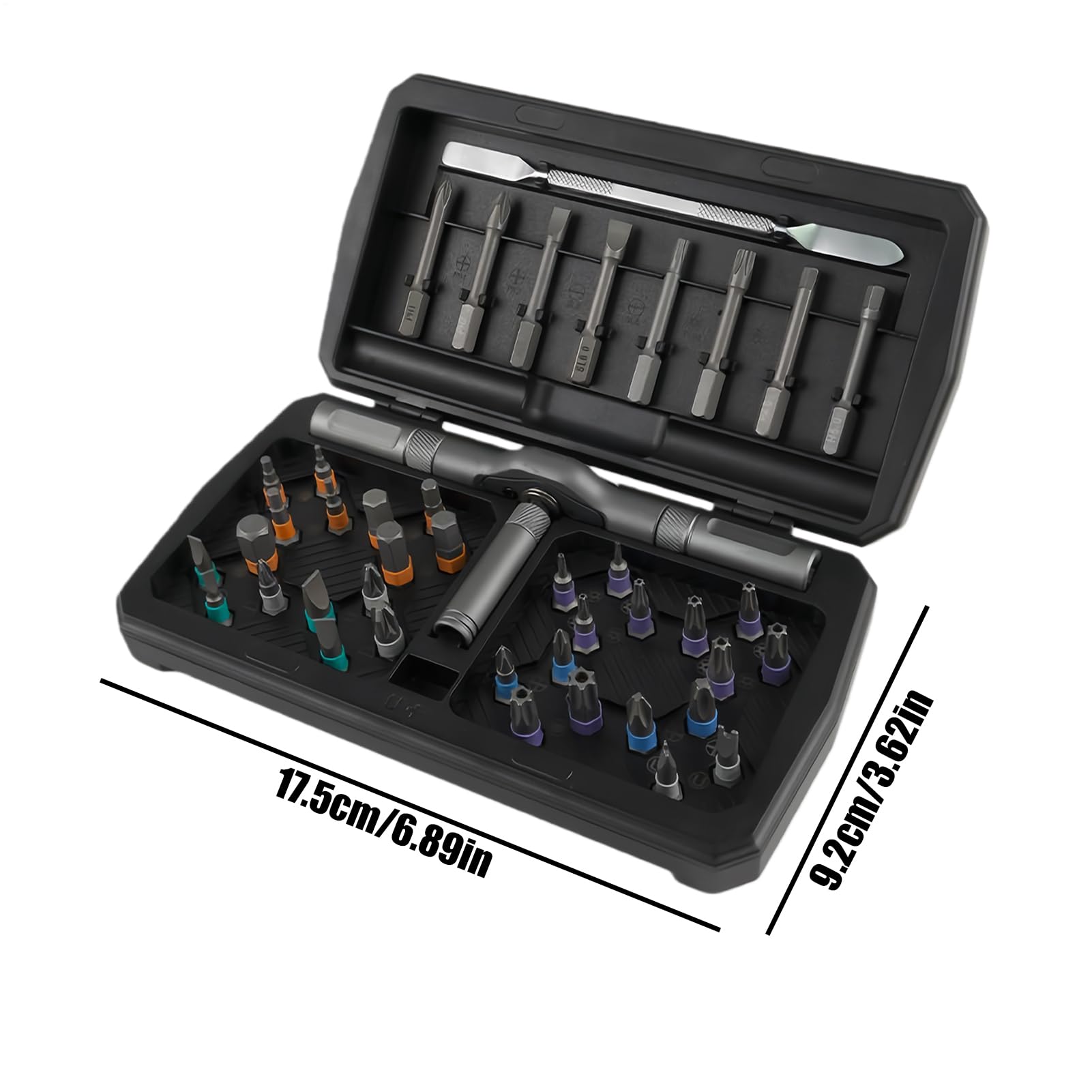 Juego De Destornilladores Magnéticos con Estuche Magnético 43 en 1 | Juego De Puntas De Destornillador para Relojes Gafas de Sol Ordenador Electrodomésticos