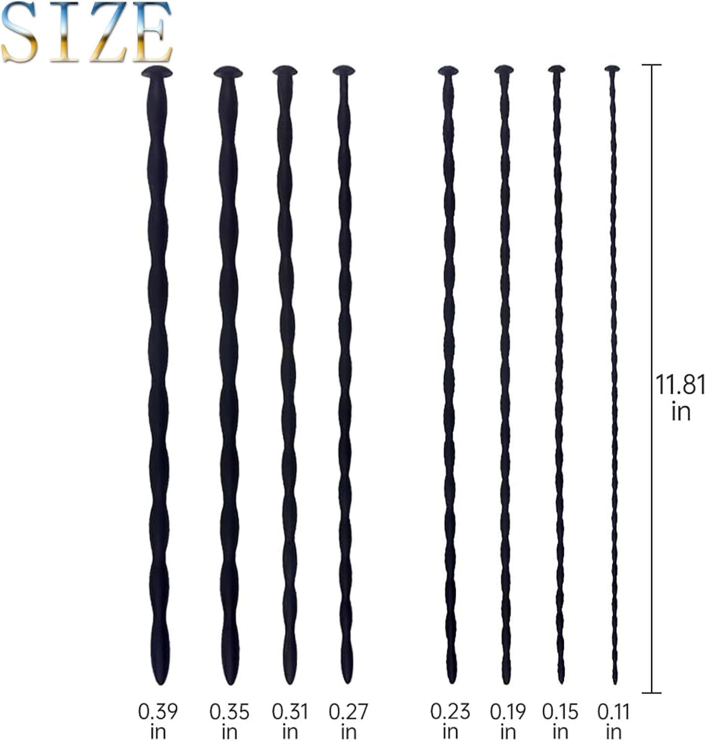 Urethral Sounds,8 Pcs Set Male Silicone Penis Dilator Urethal Rod Urethral Obstruction Cock Expansion Stimulation Plug Masturbation Sex Toy Silicone Penis Plug Multi Beads Urethral Dilator for Men