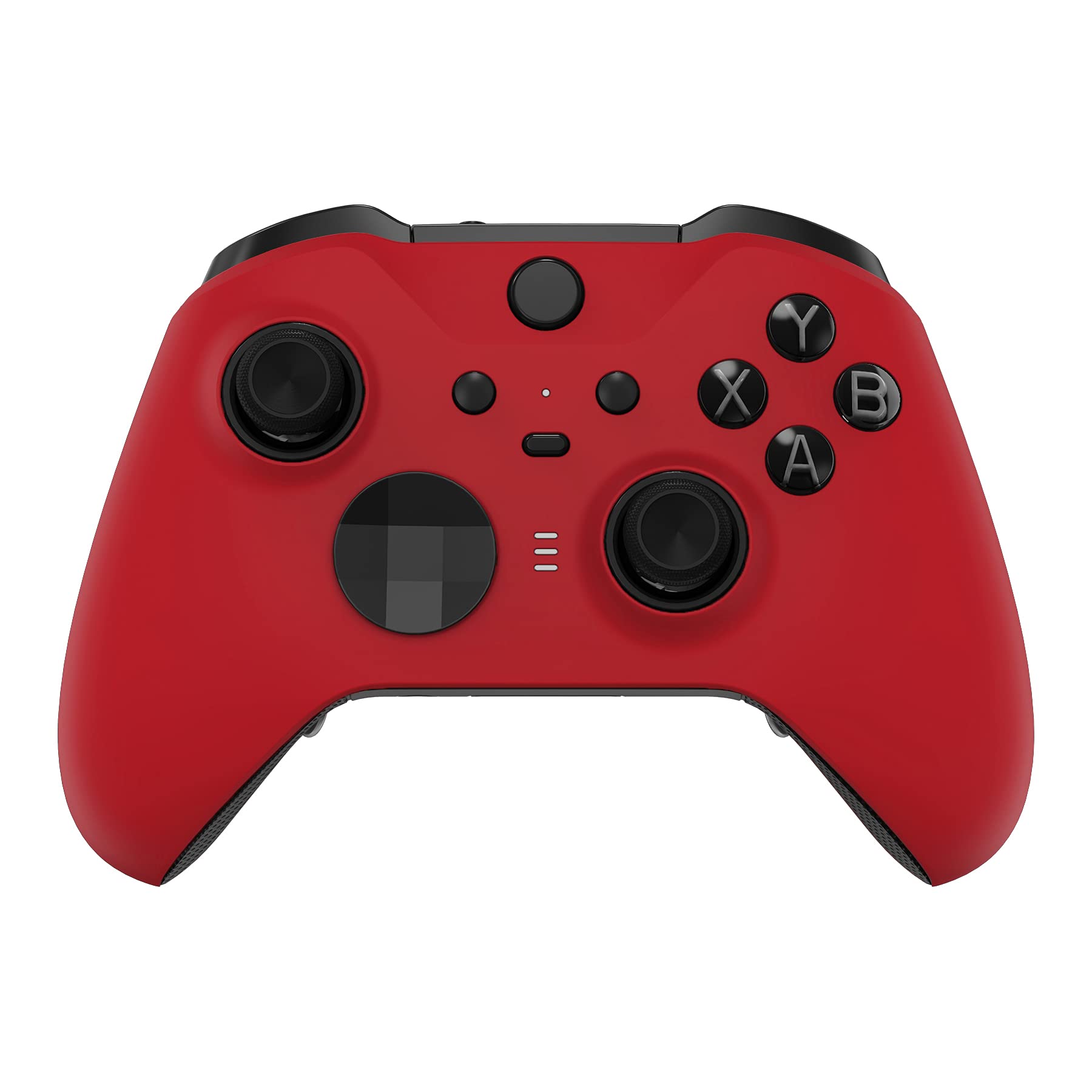 eXtremeRate Custodia frontale per controller Xbox Elite Series 2/Series 2 core, custodia fai da te & Thumbsticks Accent-Ring Case Shell Set per Xbox Elite Series 2 Gamepad modello 1797 rosso