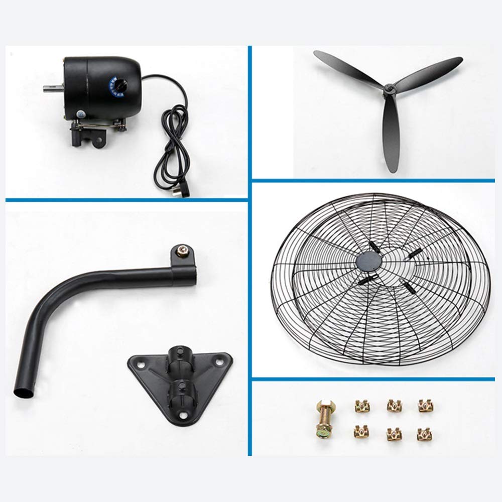 ALX Ventilatore a muro - Ventilatore industriale Gale Ventilatore elettrico potente Ventilatore a pavimento per ventilatore a pavimento a livello industriale Ventilatore a parete ad alta velocità Moto