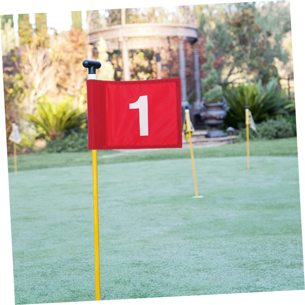 NOLITOY 8pcs Golf Flags -wear Golfing Flags for Backyard Training Easy to Install Color Outdoor Practice Accessory