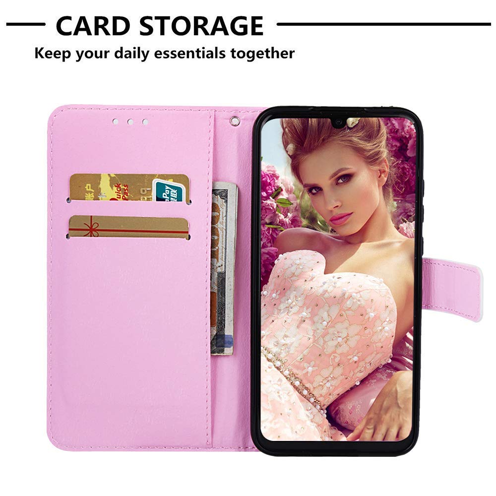 Custodia Portafoglio Con Cerniera Per Samsung Galaxy S10 Lite - Pelle Sintetica Colorata Con 6 Slot E Cinturino - BFL Apricot