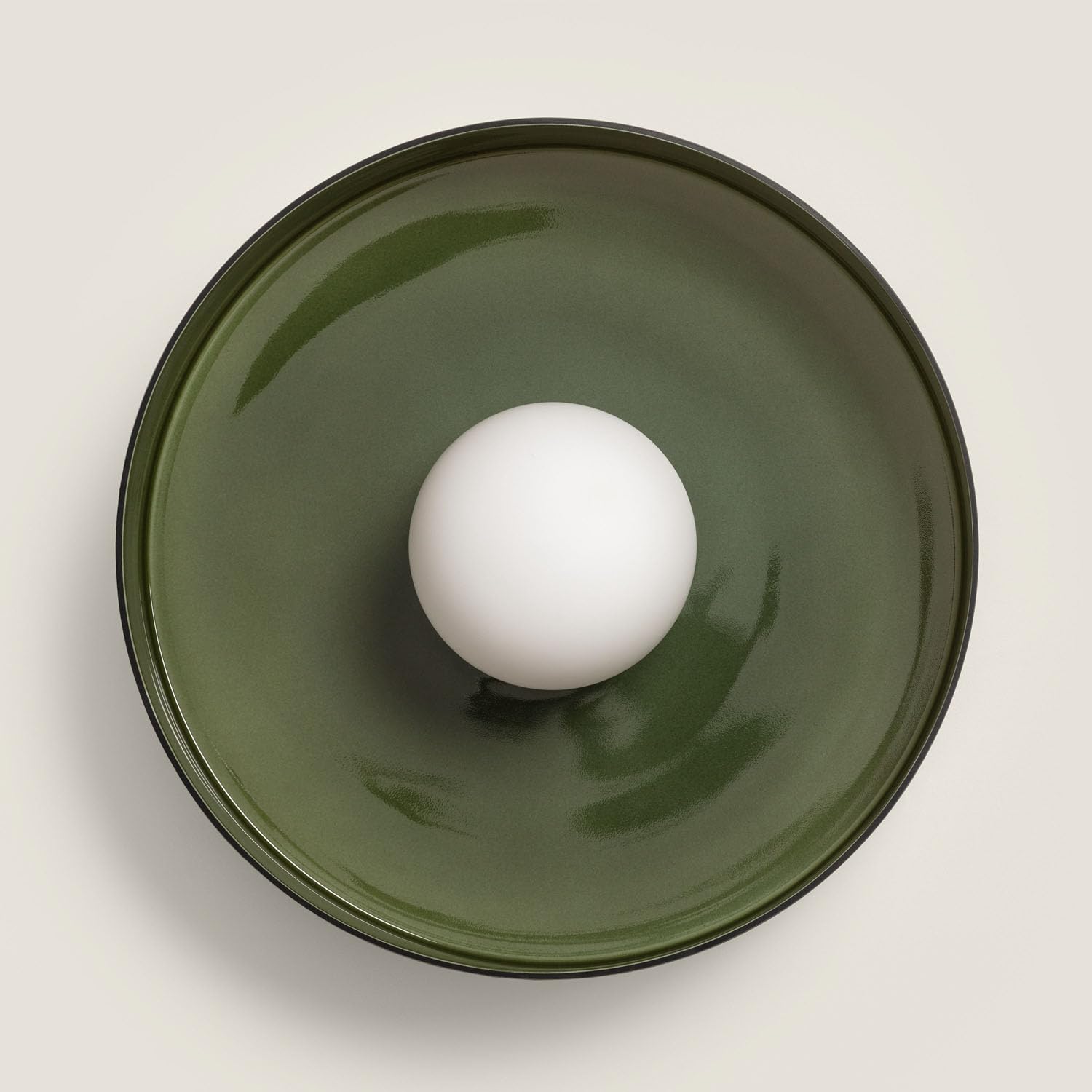LEDKIA Plafón de Techo Cristal Elva S Verde | Ideal para Cocina, Comedor, Habitación