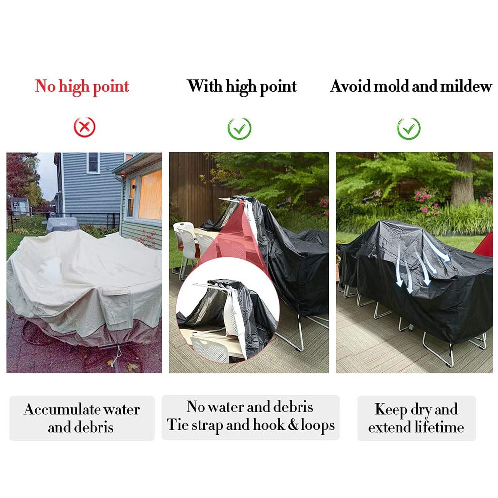 Copridivano angolare, Coperture for mobili da giardino impermeabili, Coperture impermeabili for mobili da esterno Copertura da giardino for patio Pioggia Neve Tavolo Divano Sedia Coperture di protezio