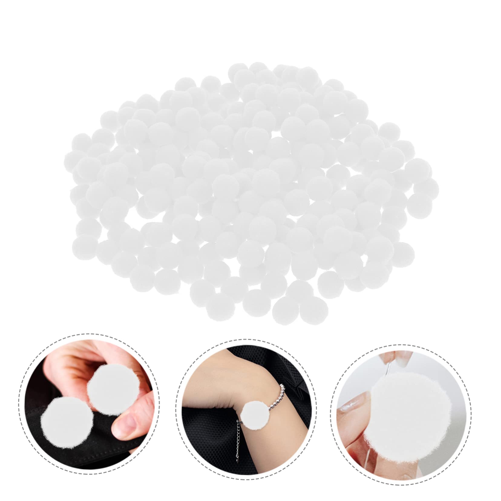 HOMSFOU 500 Stück Weißer Pompon Bälle für DIY Bastelprojekte Flauschige Bastelzubehör für Kleidung Kunstwerke und Haarschmuck Pompoms zum Basteln von Dekorationen