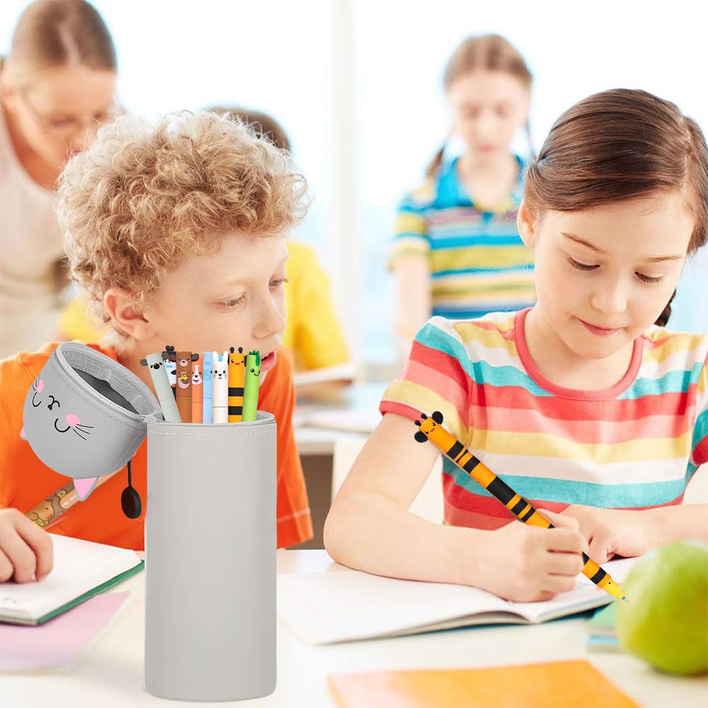 Radierbare Gelschreiber Set - 12 Stifte Mit Capybara-Radierer