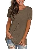 Womens Loose Fit Tshirts Short Sleeve Summer Tops Casual Workout Yoga Tunic T Shirts Tops