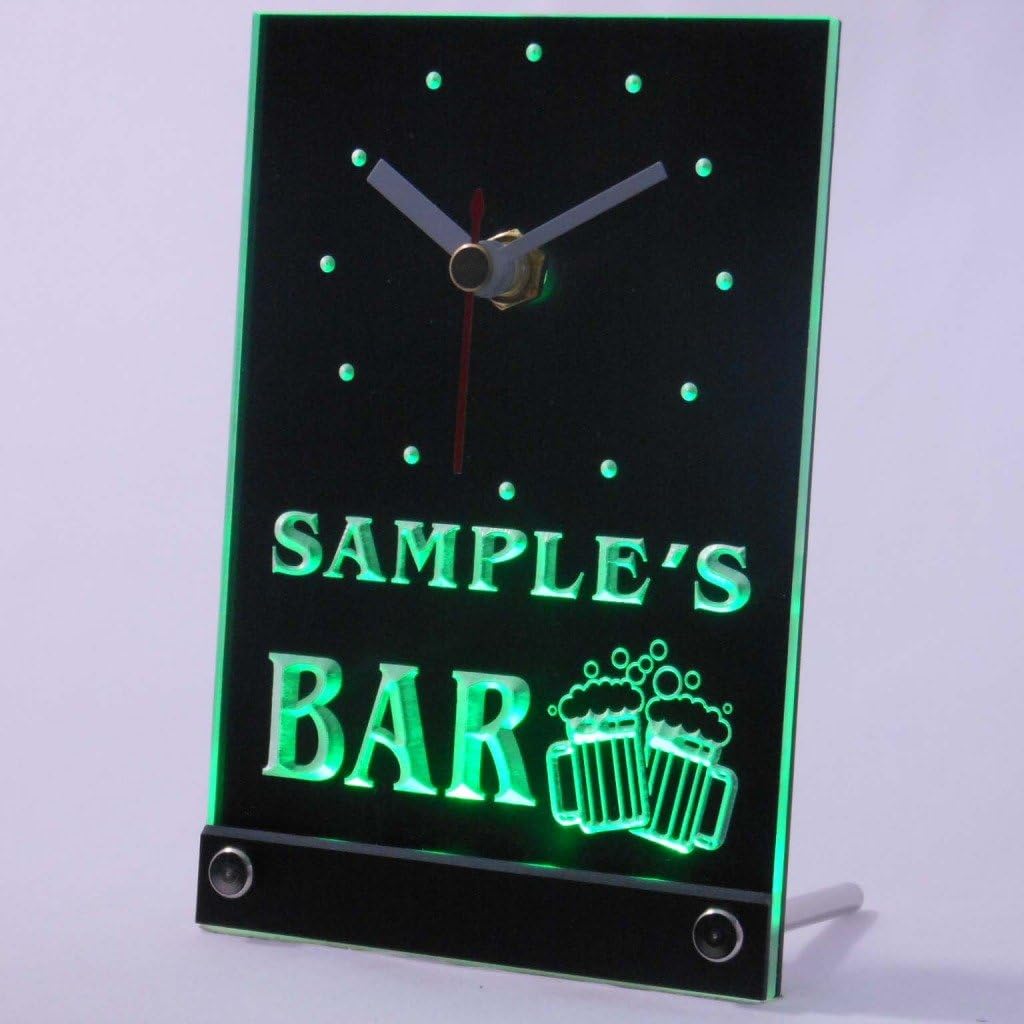 ADVPRO tncw-tm Personalized Custom Home Bar Beer Mugs Cheers Neon Led Table Clock