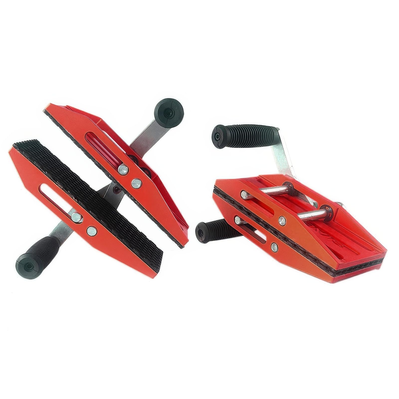 Lot de 2 supports de panneau à double main – Plage de serrage 0–45 mm, capacité de charge jusqu'à 350 kg, pince de transport robuste pour dalles de verre, pierre, marbre