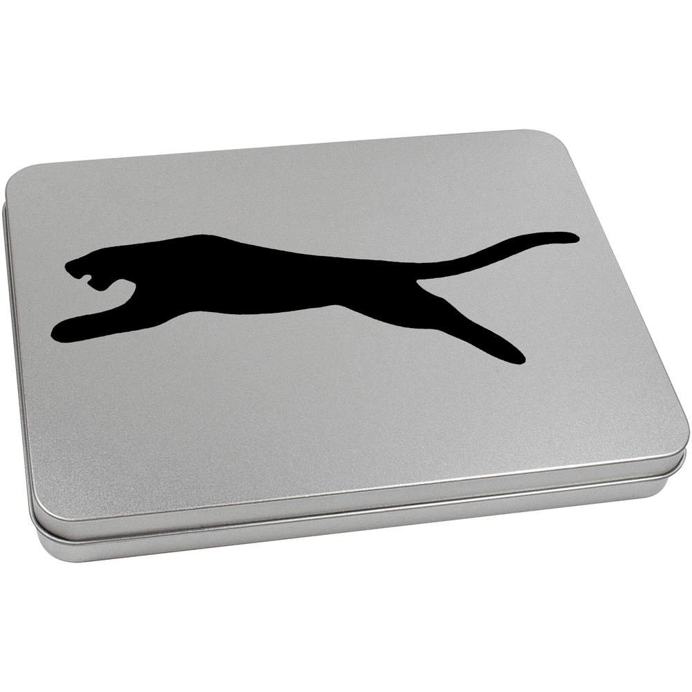 Azeeda 220mm 'Panther Leap' Metal Hinged Tin/Storage Box (TT00083943)