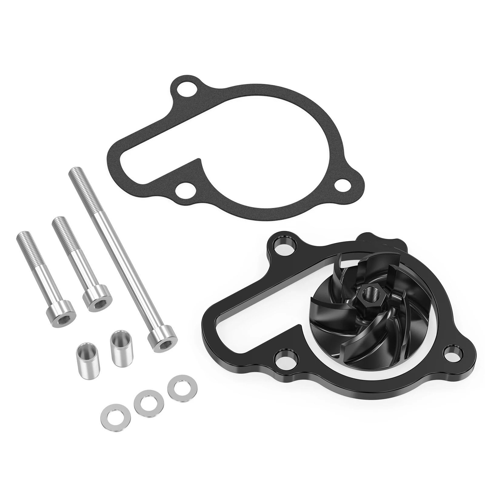 Water Pump Repair Kit Pasuje do Honda 2021-2025 2024 CRF450R CRF450RX CRF450RWE CRF 450 R RX RWE wirnik pompy wodnej chłodnica zestaw dystansowy(Black)