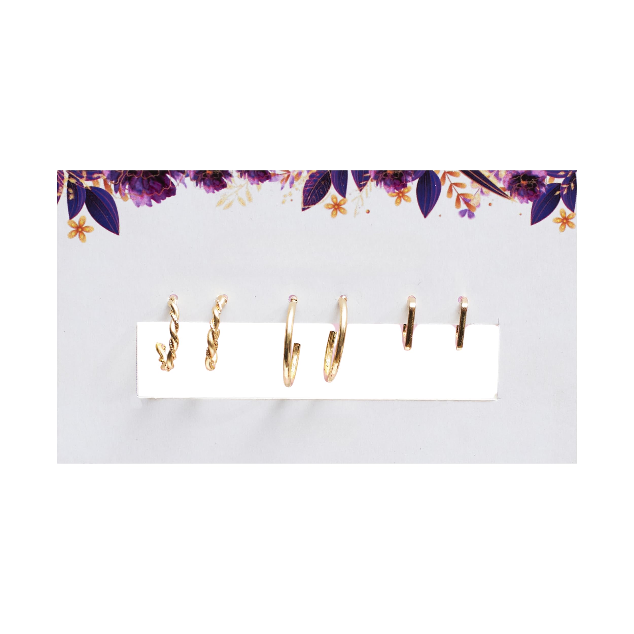 SALTY Fashion Simplicity Earrings for Women & Girls | 3 Pairs Combo | Golden Hoops | Ear Tops | Latest | Trendy | Fancy | Stylish | Birthday Gift | Aesthetic Jewellery | Accessories for Everyday Wear (B0CTKL9PZ5) Amazon Price History, Amazon Price Tracker