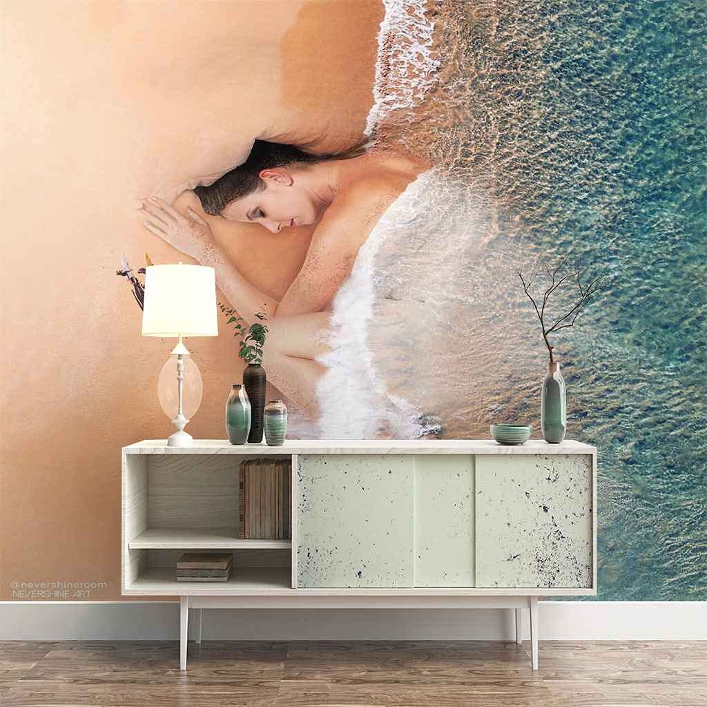 Papier peint photo 3D paysage marin 400x280 cm pour salon et chambre