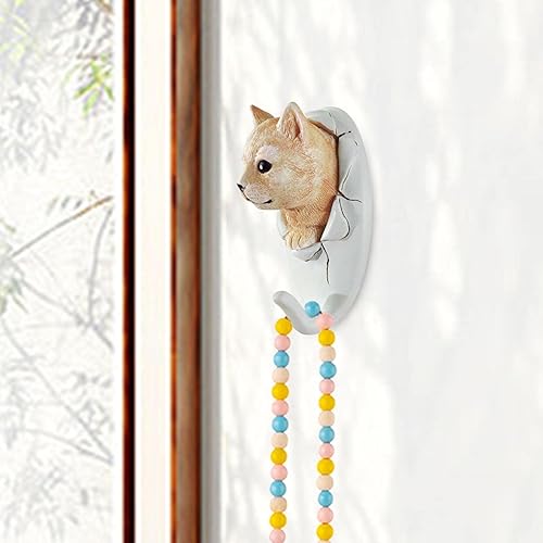 Miniatura 6 de Ganchos para colgar en la pared, ganchos para colgar en la pared, ganchos impermeables con forma de cabeza de animal, gancho para toallas, gancho