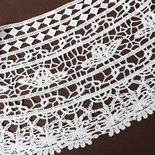 Image of 3 Pcs Women's Vintage Crochet Knit Floral Cape Shawls Shrug Bolero Bridal Poncho White Collar