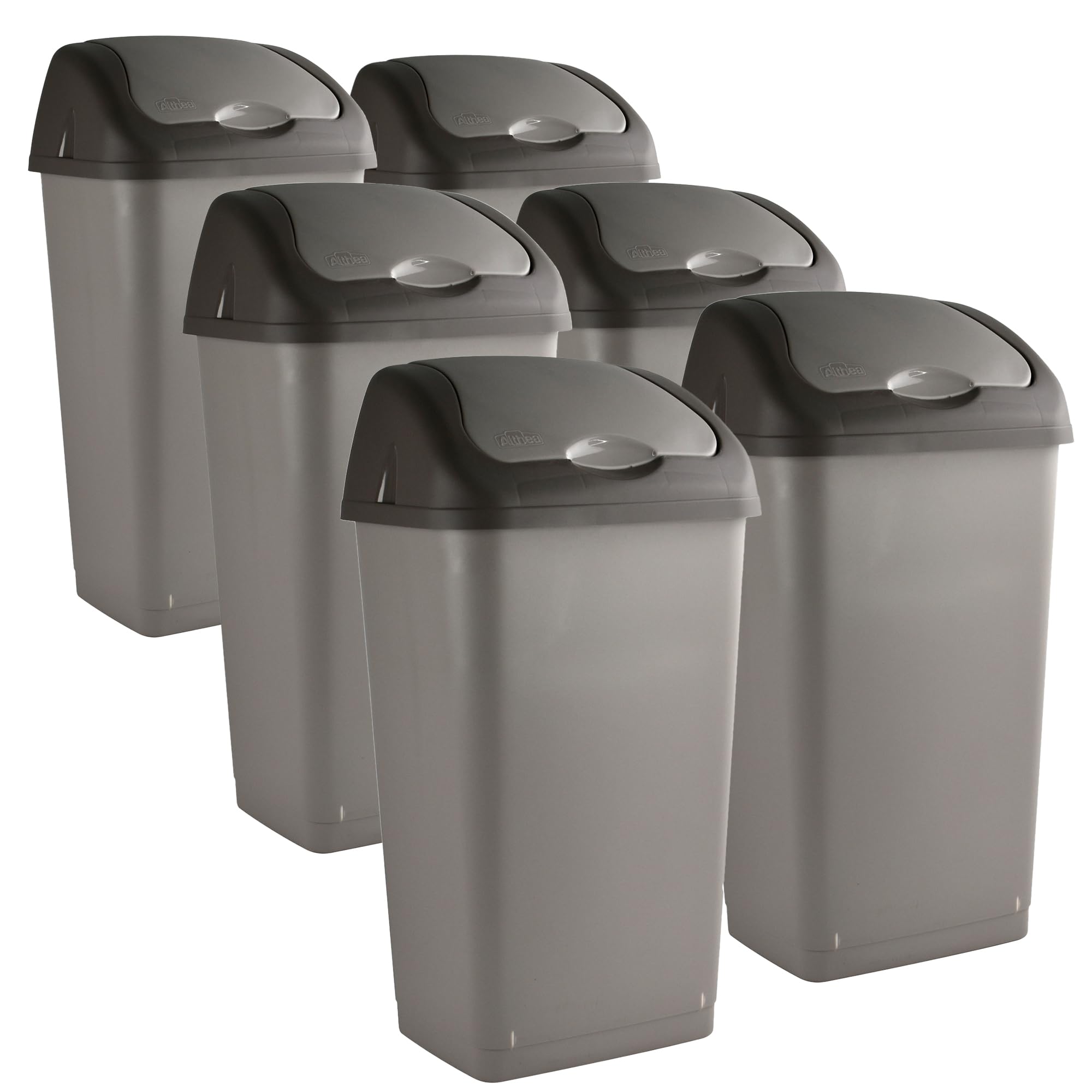 Catergold 60 Liter Plastic Bin Swing Lid Top Large & Strong Kitchen Waste Premium Quality Set Of 4&6 Black, Talpa, White (6x Talpa)