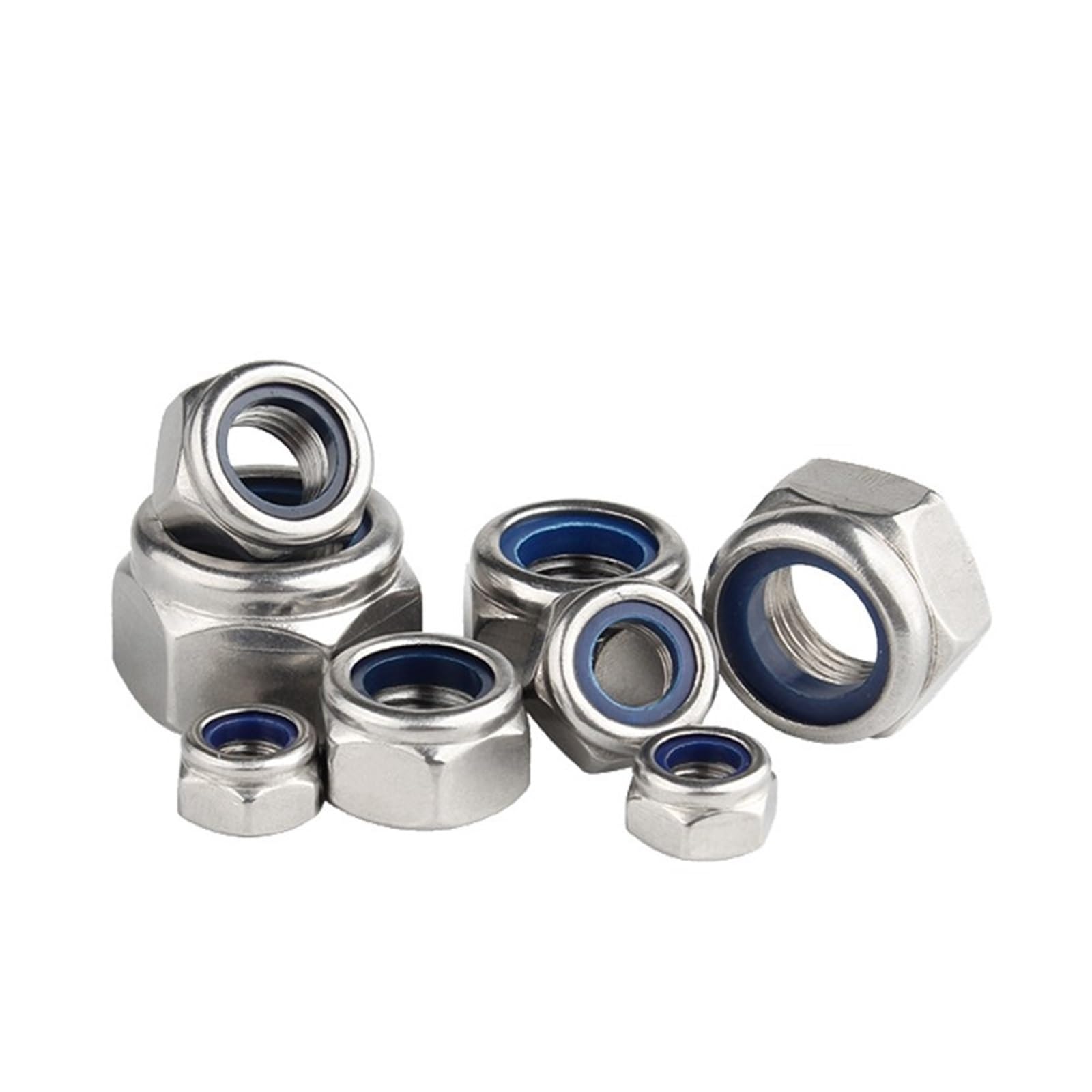 Tuerca de seguridad de nailon de acero inoxidable M2 M2.5 M3 M4 M5 M6 M8 M10 M12 M14 M16 M20 M24 M27 M30 DIN985 Tuerca de seguridad hexagonal(M27 1PC)