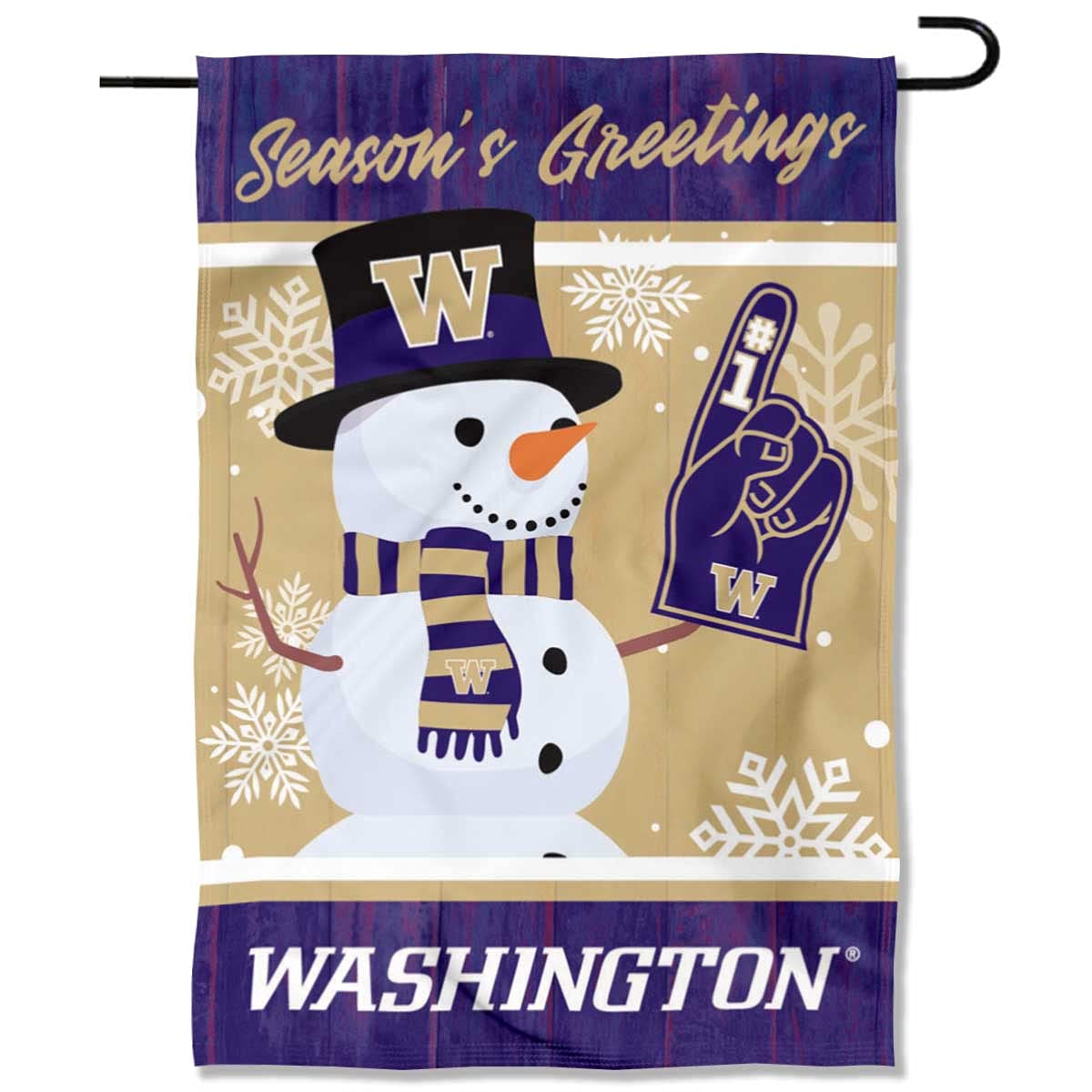 Washington Holiday Winter Snow Garden Banner Flag