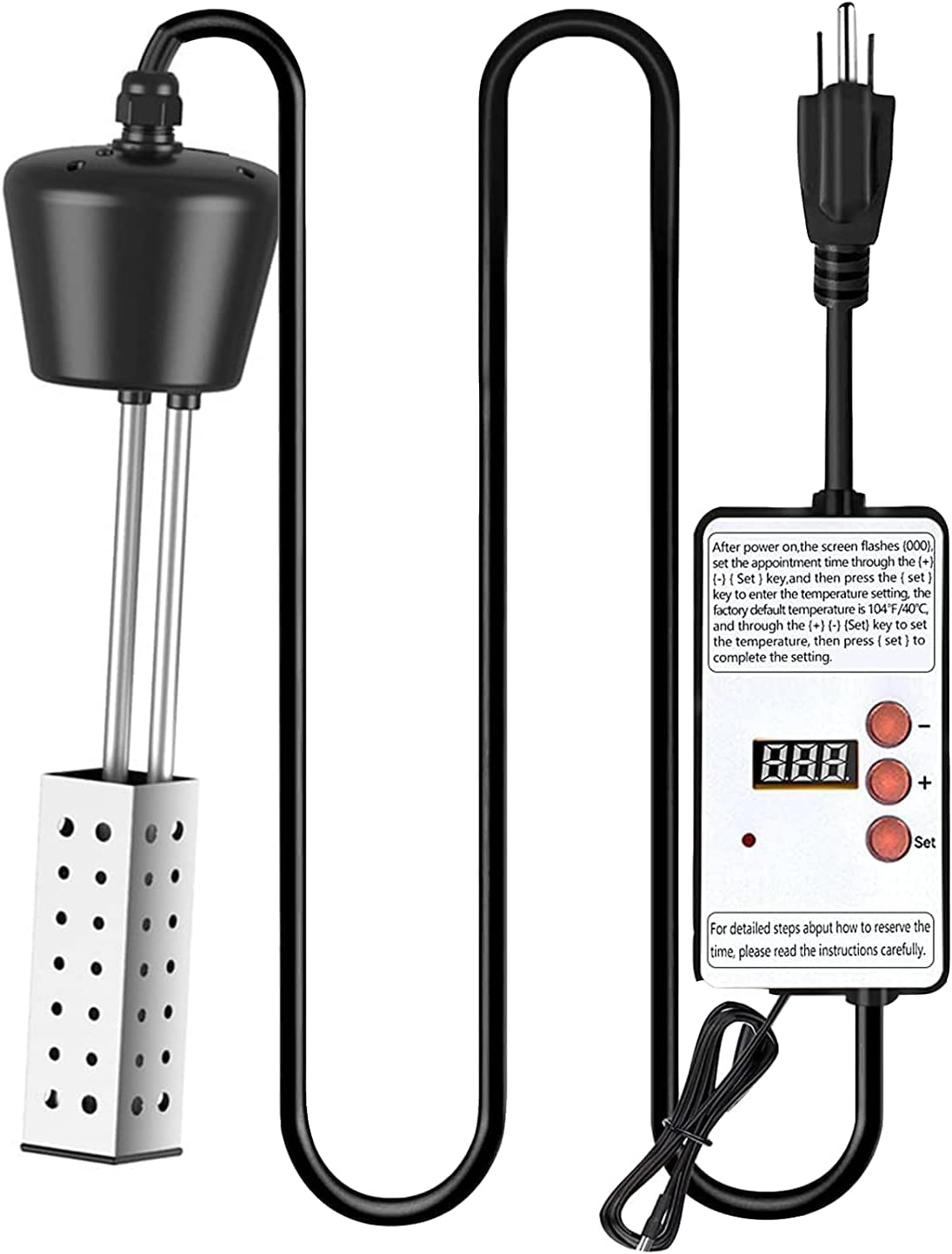 Immersion Heater for Bathtub Bucket Heater with 304