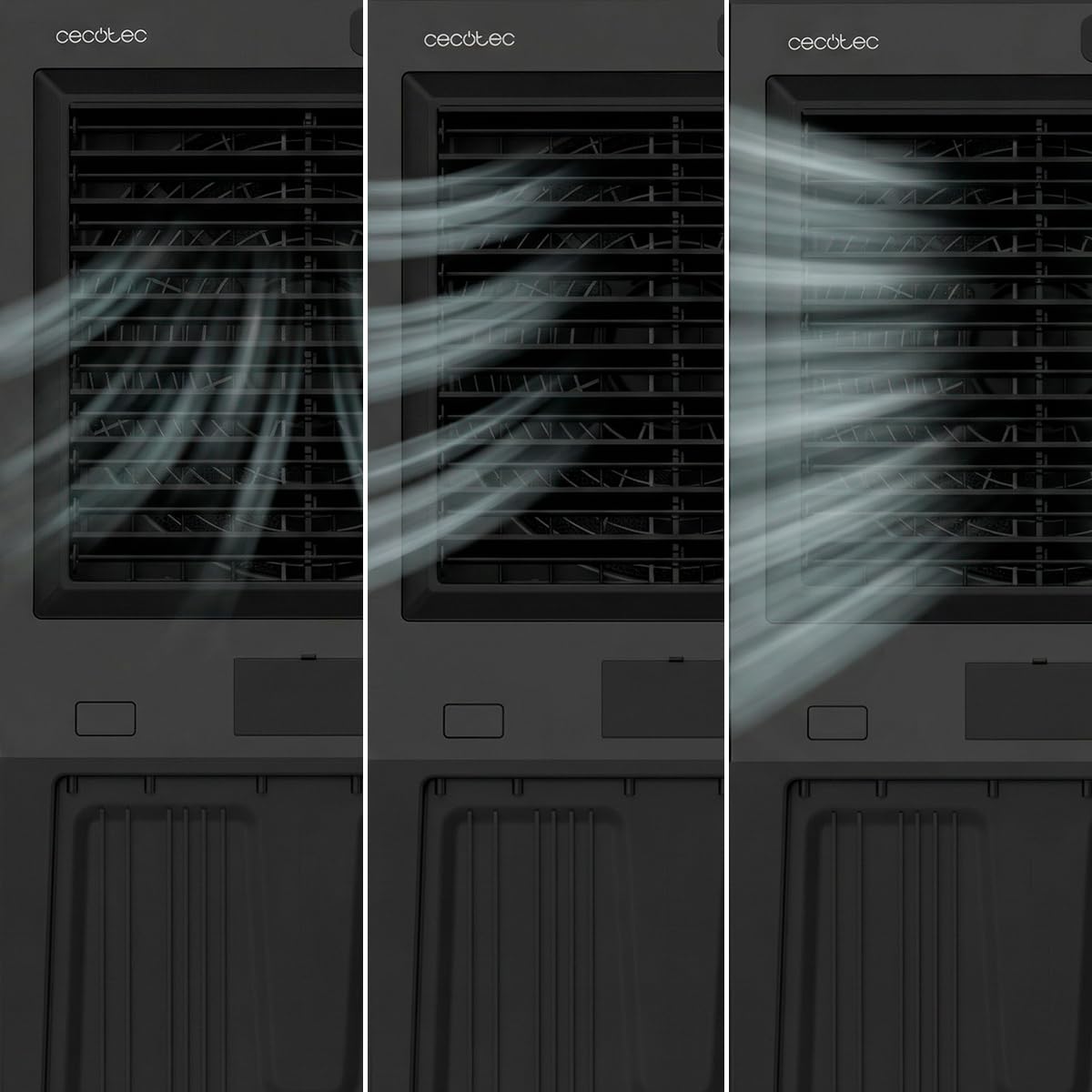Cecotec Climatiseur Évaporatif Industriel AirIndustry 110000, 350W | Réservoir 110 L, 9000 Débit m3/h, 3 Vitesses Réglables, Oscillation, Roues Multidirectionnelles