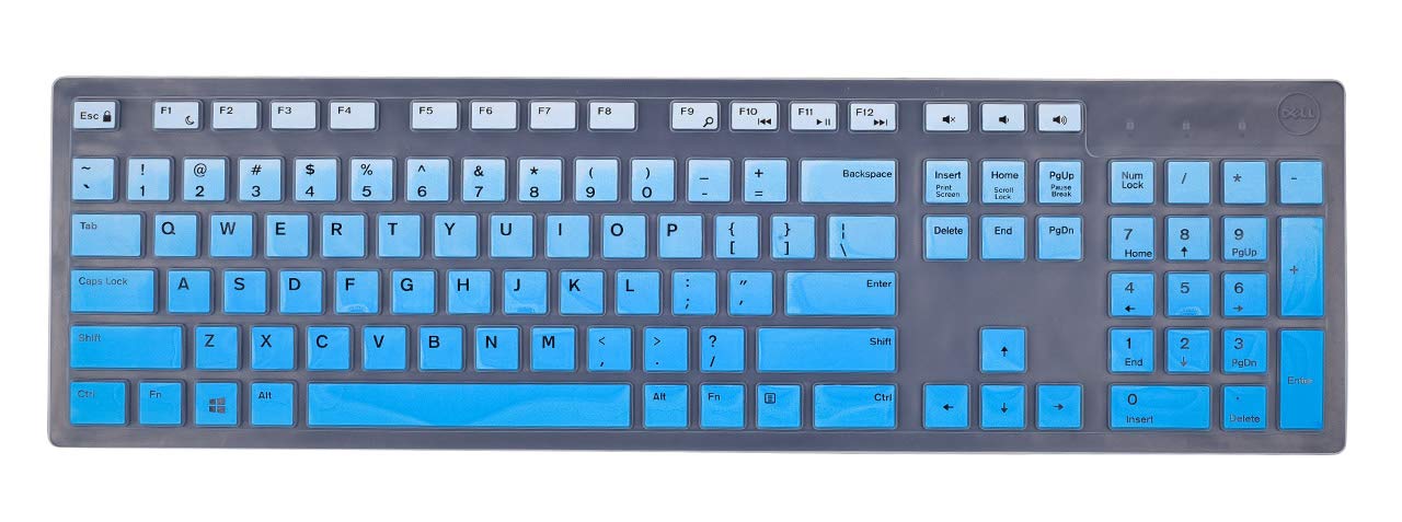 Keyboard Cover Skins Compatible with Dell KM636 KB216 Wireless Keyboard & Dell Optiplex 5250 3050 3240 5460 7450 7050 & Dell Inspiron AIO 3475/3670/