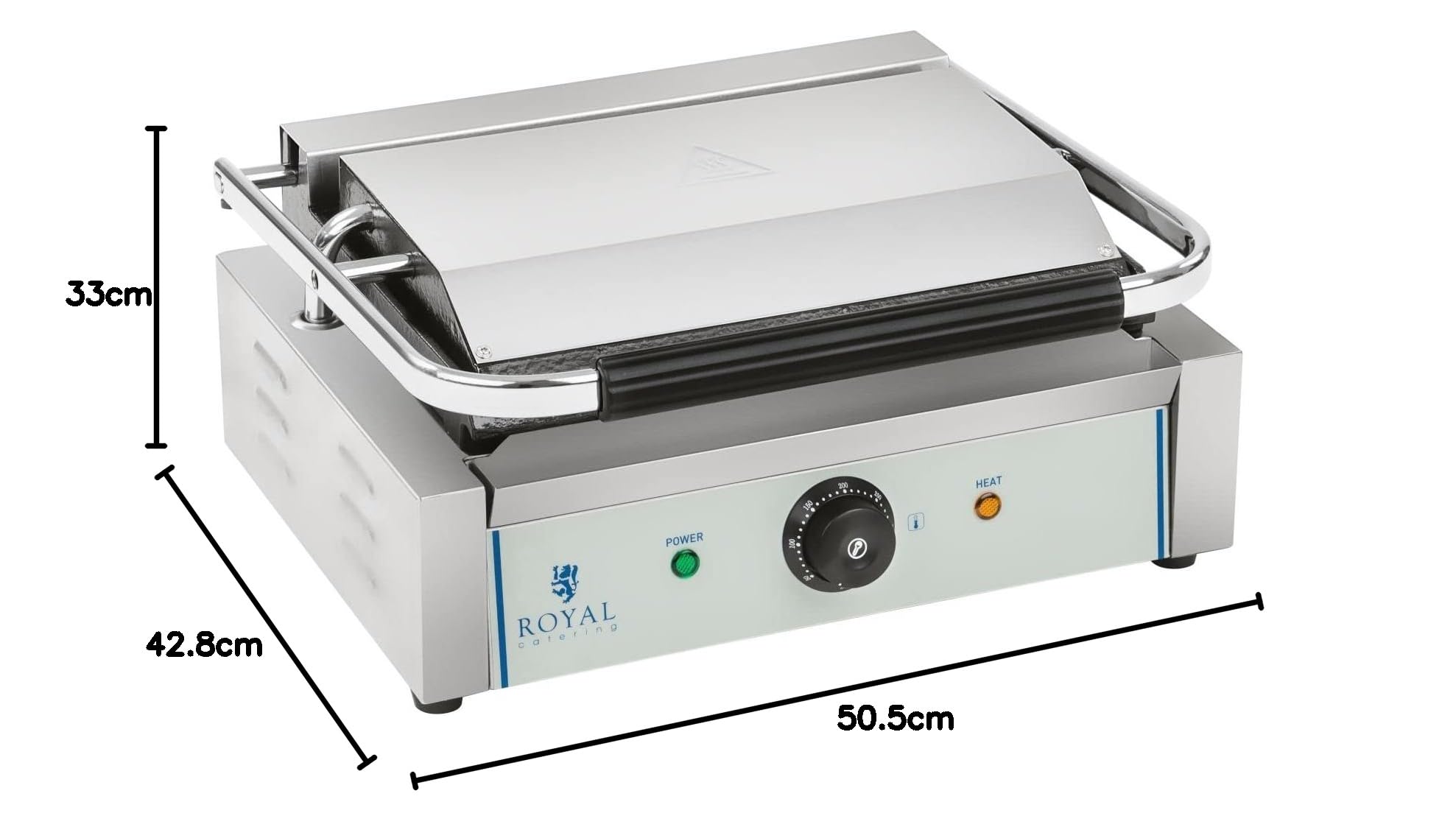 Royal Catering - RCKG-2200-G - Piastra panini - 1 x 2.200 Watt