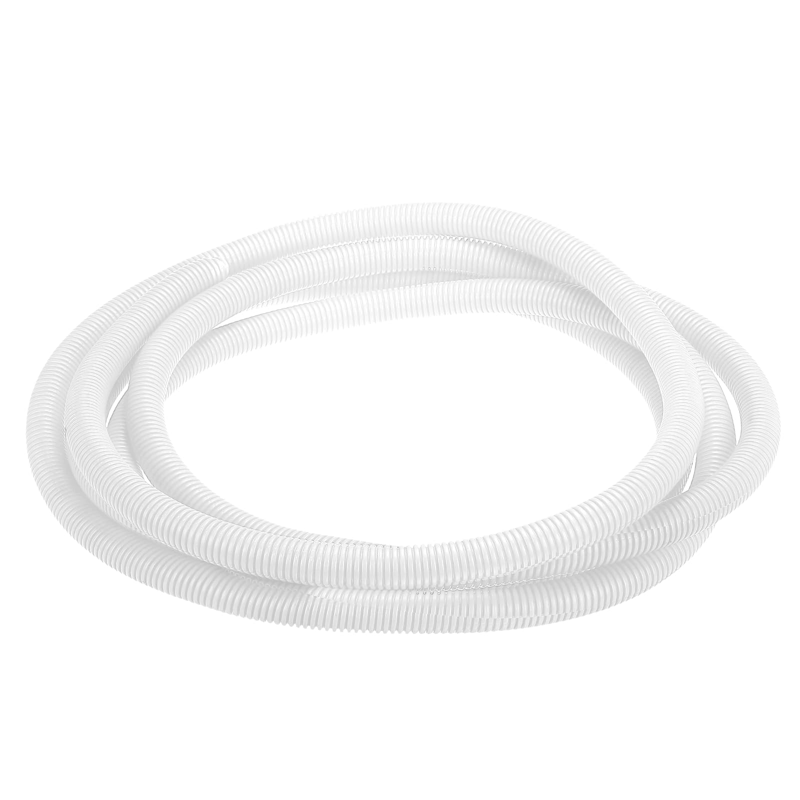 sourcing map Tubo de alambre dividido de 23 mm de diámetro interior de 6 m, resistente al calor y al frío, protector de cable flexible de plástico para cables eléctricos, color blanco